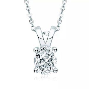 Certified 1ct. t.w. Oval Diamond Brilliant Cut Necklace